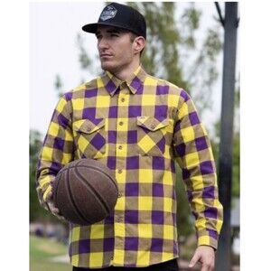 Dixxon Flannel Co Shirt Mamba Men's 4X Kobe Bryant NO 24 Plaid Lakers Rare